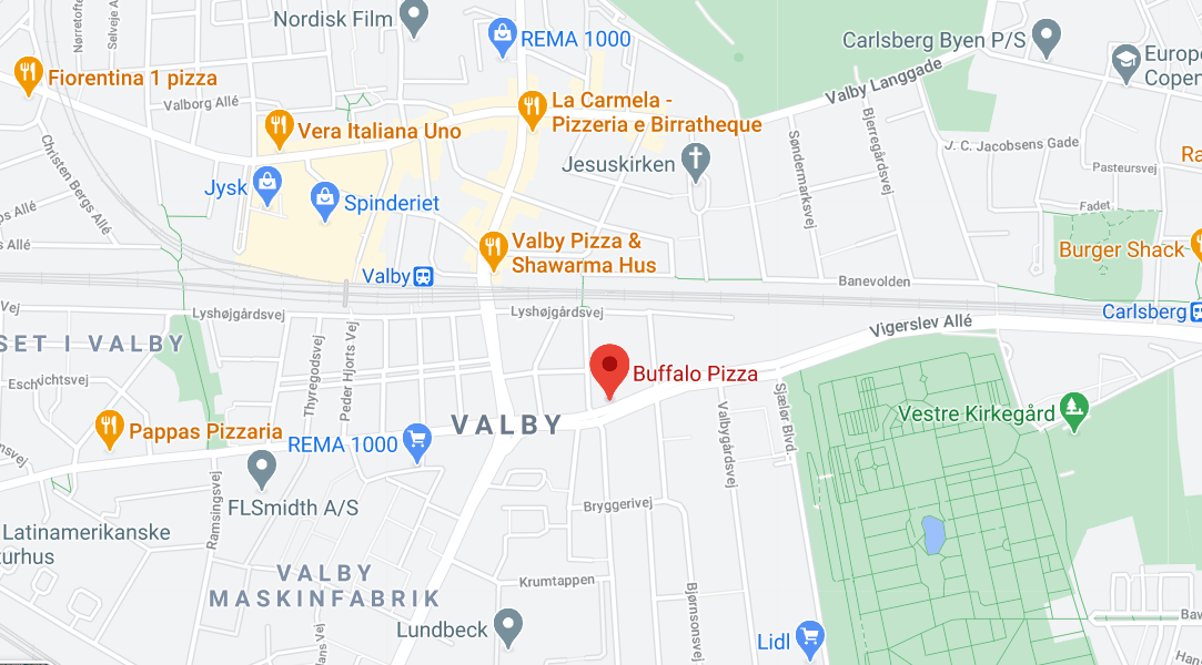 Buffalo Pizza | Valby 2500 | Udbrining & Away Pizza & Pasta